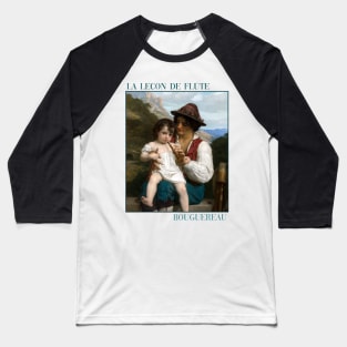 The Flute Lesson by Bouguereau Baseball T-Shirt